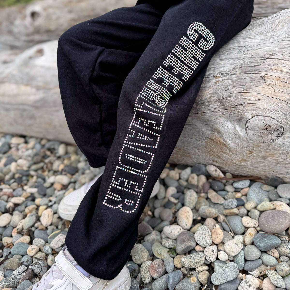 Rhinestone Cheerleader Sweatpants