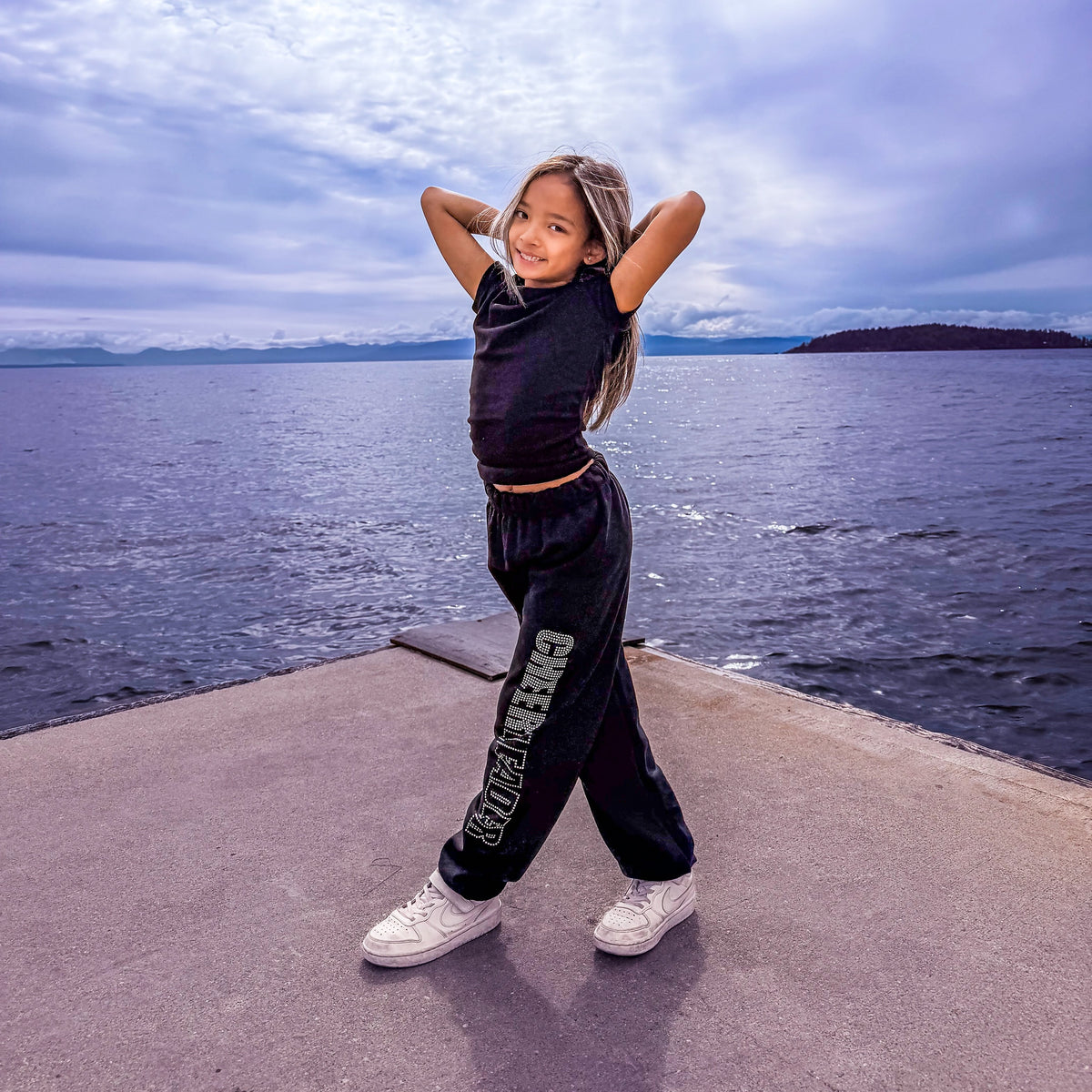 Rhinestone Cheerleader Sweatpants