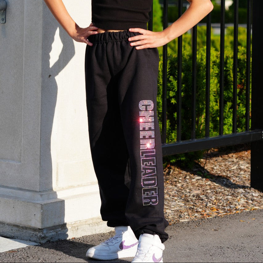 Rhinestone Cheerleader Sweatpants