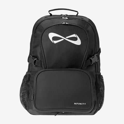 Nfinity Black Sparkle Backpack - Pink Logo