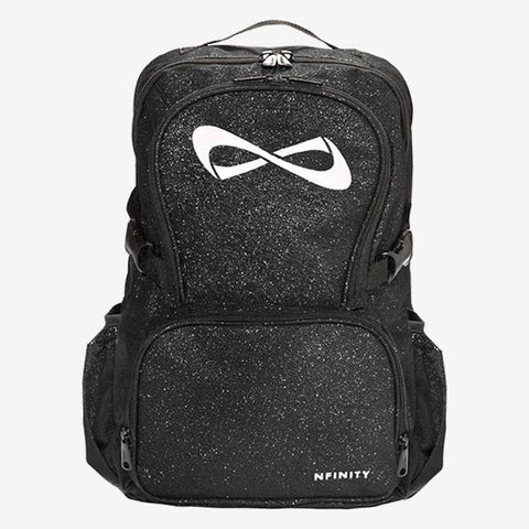 Nfinity Black Sparkle Backpack - Lime Logo