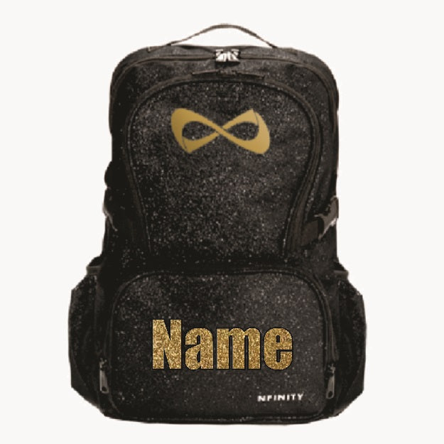 Personalized Nfinity Black Sparkle/Colour Logo Backpack