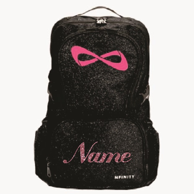 Personalized Nfinity Black Sparkle/Colour Logo Backpack