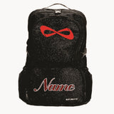 Personalized Nfinity Black Sparkle/Colour Logo Backpack
