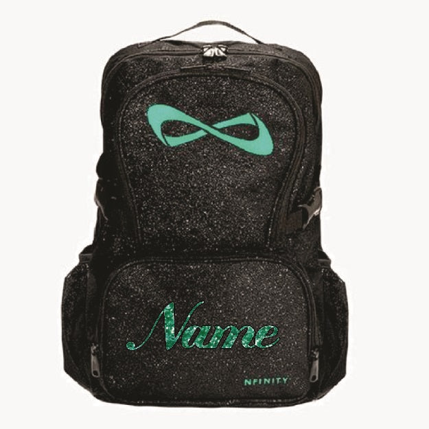 Personalized Nfinity Black Sparkle/Colour Logo Backpack