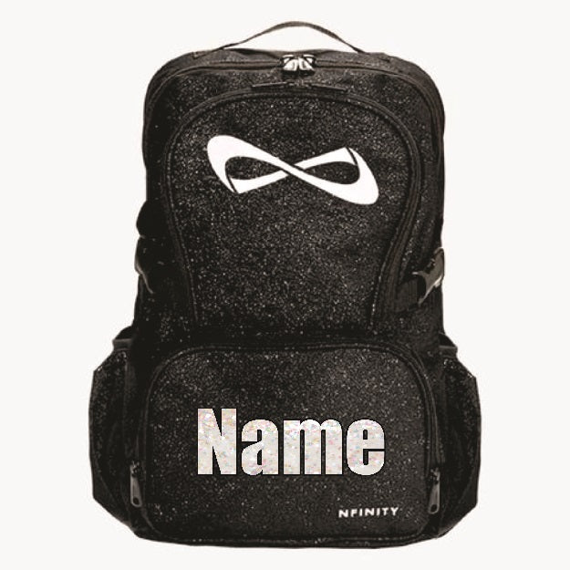 Personalized Nfinity Black Sparkle/Colour Logo Backpack