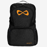 Nfinity Black Sparkle Backpack - Orange Logo