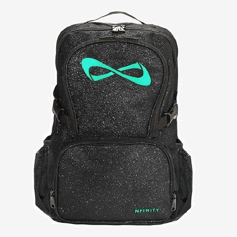 Nfinity Black Sparkle Backpack - Kelly Green Logo