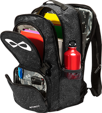 Nfinity Black Sparkle Backpack - White Logo